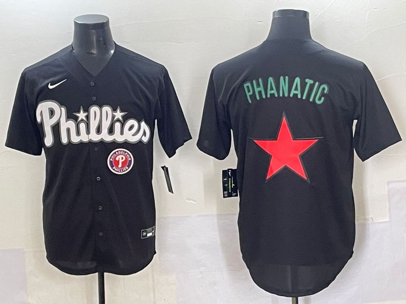 Men 2025 Philadelphia Phillies Blank Black Fashion Nike MLB Jersey style 7094->philadelphia phillies->MLB Jersey